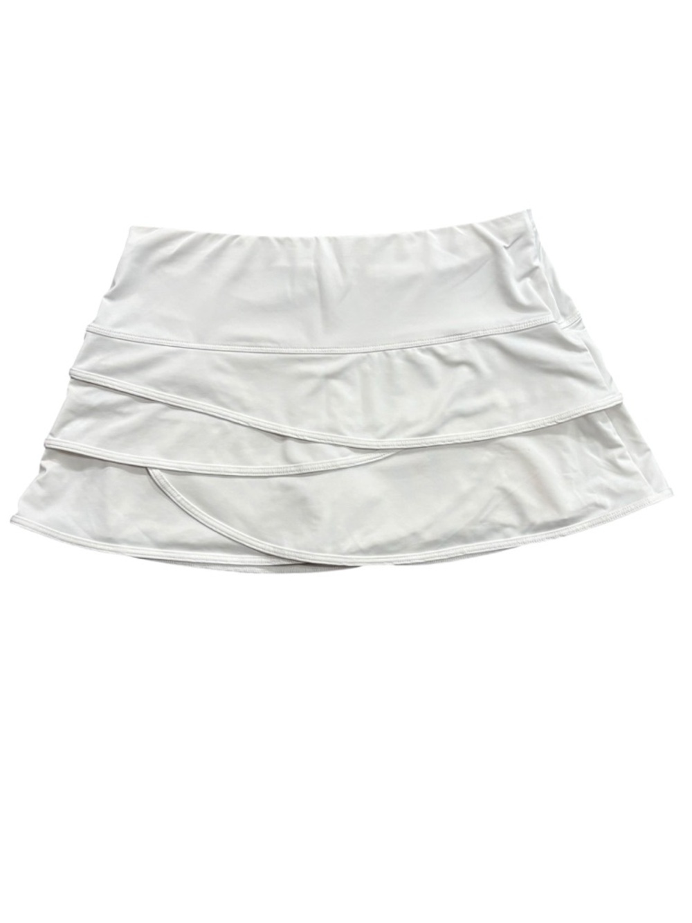 Lucky In Love Tennis Skirt Skort White Layered Ruffle Size Medium Pickelball